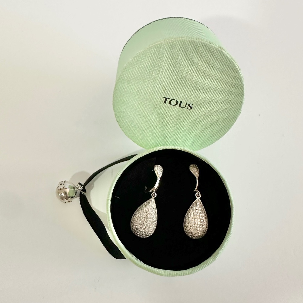 Sterling Silver Drop Shaped Earrings